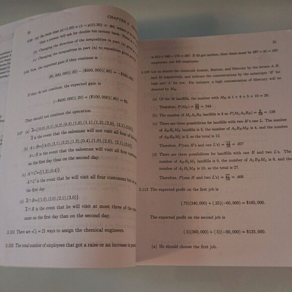 Probability and Statistics for Engineers Student Solution Manual 6th Ed 2001 PB - Picture 6 of 9